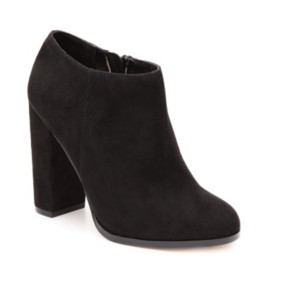 Chunky Block Heel Ankle Bootie